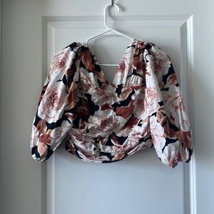 Express Cropped Floral Top